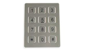 แป้นพิมพ์โลหะที่ทนทานพร้อม 12 ปุ่ม JR-KP-08
